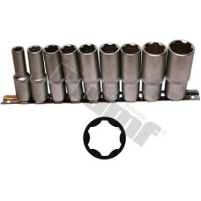 Zestaw długich nasadek Surface Drive, 1/2