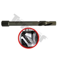 Specjalny gwintownik z prowadzeniem M10x1,25, do oczyszczenie oryginalnego gwintu w głowicy silnika Specjalny gwintownik z prowadzeniem M10x1,25, do oczyszczenie oryginalnego gwintu w głowicy silnika