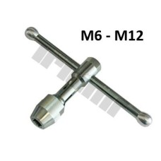 Bardzo mocny uchwyt do gwintowników M6-M12, krótki - 115mm, napęd 6kątny - 13mm Bardzo mocny uchwyt do gwintowników M6-M12, krótki - 115mm, napęd 6kątny - 13mm