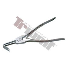 Szczypce Segera 90° odgięte, zewnętrzne, długość 235 mm, szpic 2,2 mm