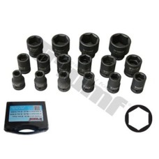 Zestaw nasadek 6-kątnych w kasetce, 10-32mm, wejście 1/2