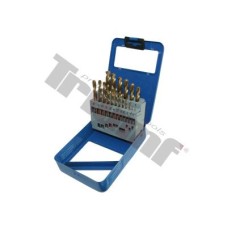Zestaw wierteł tytanowych, ? 1-10 mm, 19 - części Zestaw wierteł tytanowych, ? 1-10 mm, 19 - części