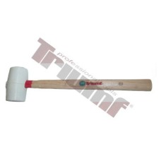 Młotek gumowy, biały, baryłkowaty kształt obucha ? 60 mm Młotek gumowy, biały, baryłkowaty kształt obucha ? 60 mm