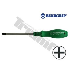 skrutkovač krížový séria 711-PH1x100 mm zelený+čierny oring, Beargrip xxx skrutkovač krížový séria 711-PH1x100 mm zelený+čierny oring, Beargrip xxx