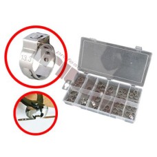 Zestaw opasek zaciskowych ze stali nierdzewnej, ? 8,8 - 15,3 mm,  40 - szt.