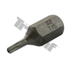 Bit Torx T15 x 30 mm z otworem, 10 mm trzpień Bit Torx T15 x 30 mm z otworem, 10 mm trzpień