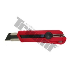 Nóż łamany 0,7 x 25 mm z blokadą w formie kółka Nóż łamany 0,7 x 25 mm z blokadą w formie kółka